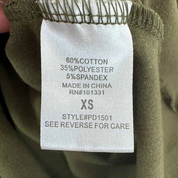 Womens Charlotte Russe Olive Green Long Sleeve Skater Flowy Dress XSmall - Picture 7 of 8